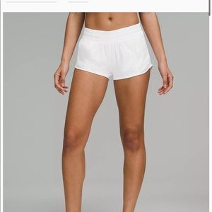 white lulu lemon shorts